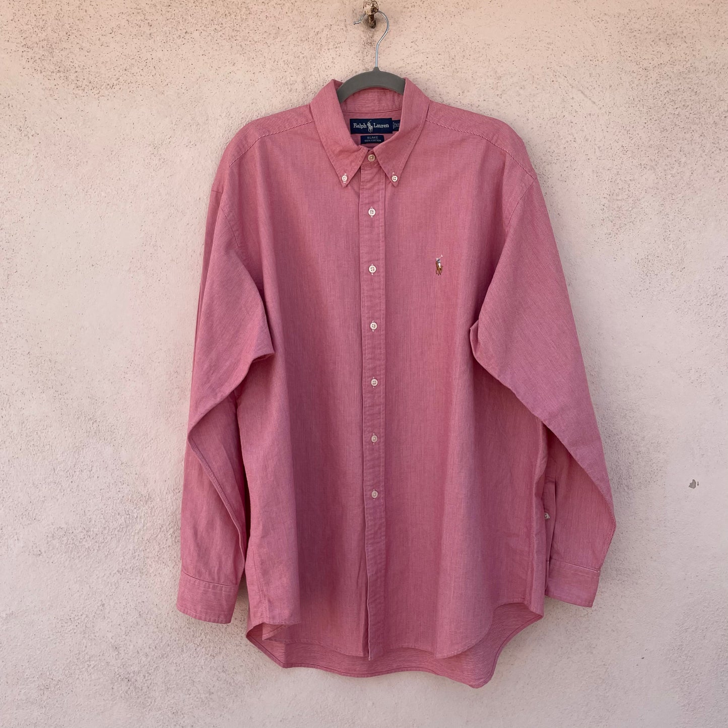 Camicia Ralph Lauren micro vichy rossa