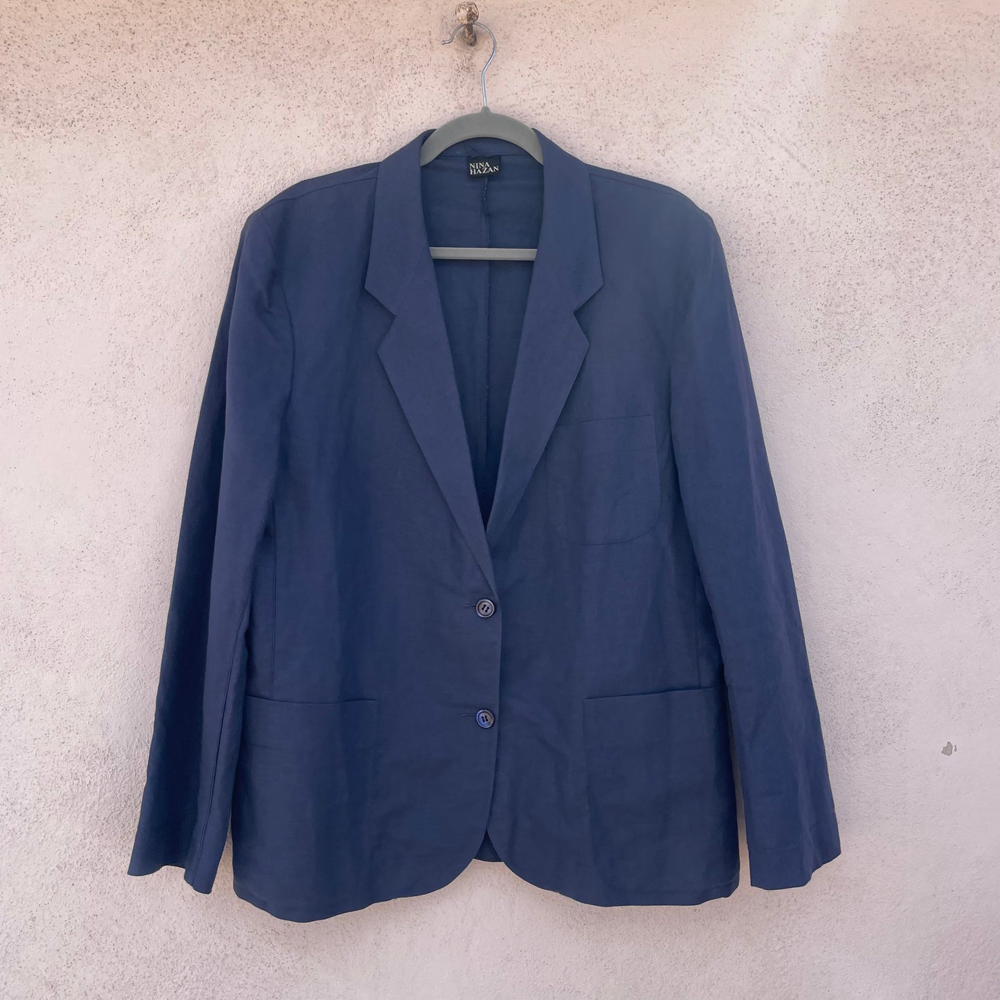 Blazer lino blu