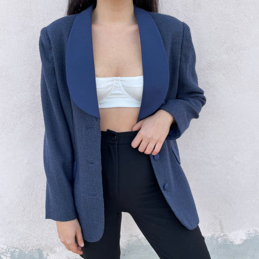 Blazer zigzag blu