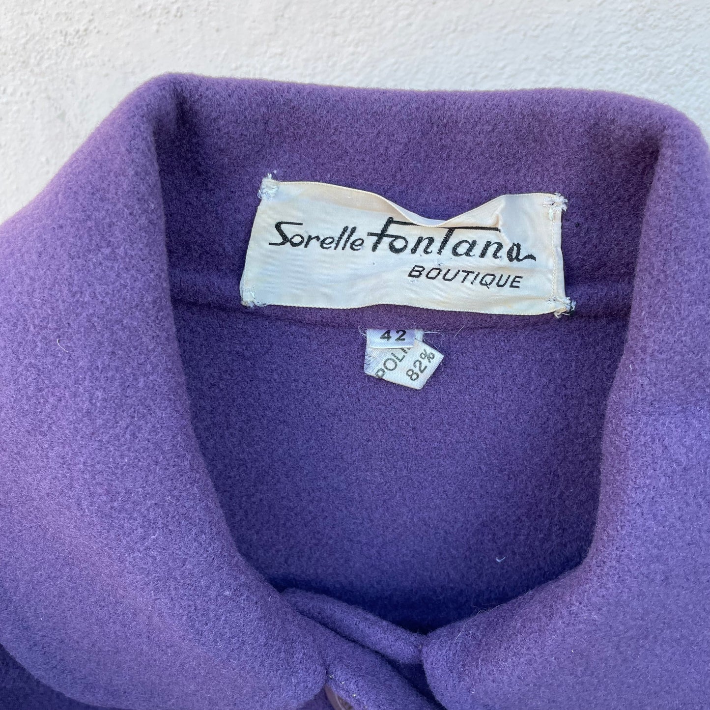 Cappotto viola Sorelle Fontana