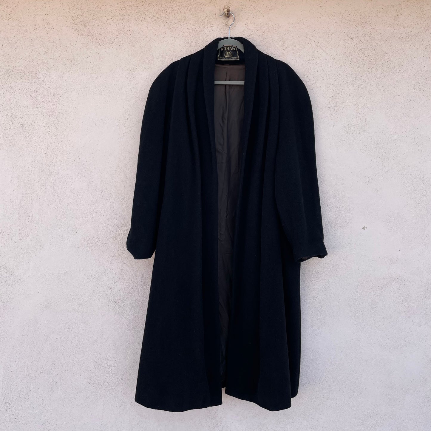 Cappotto nero mohair