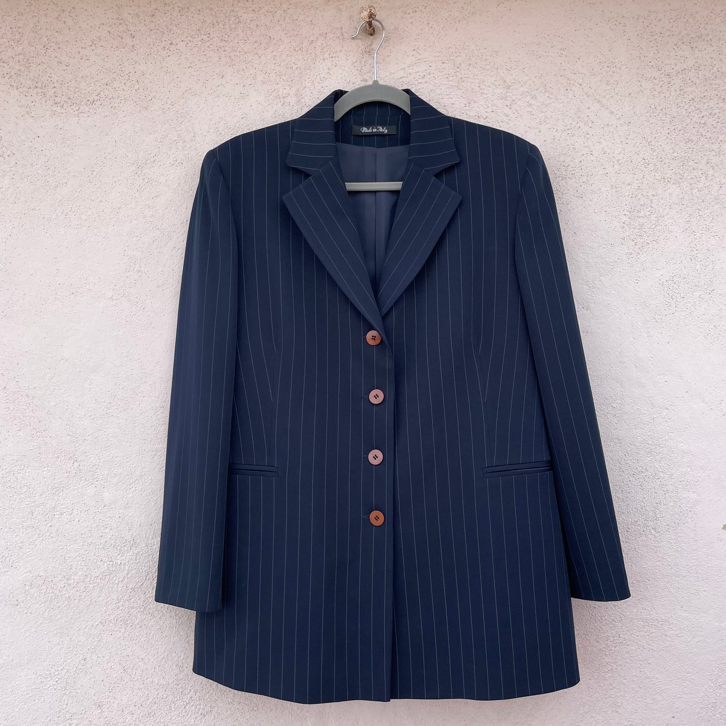 Blazer blu gessato